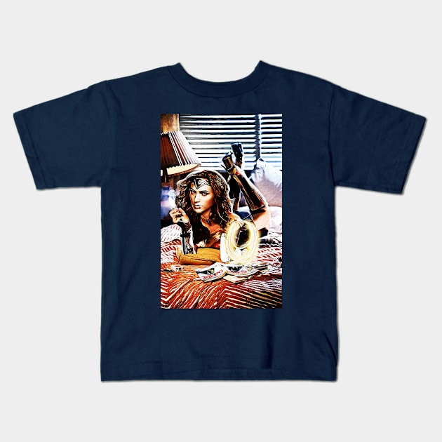 Pulp Woman Kids T-Shirt by creativespero